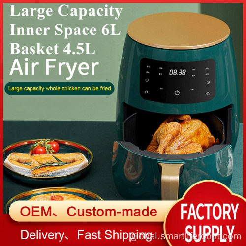 4.5L-8L Air Fryer Green/Black Option 6L Multifunction Air Fryer Manufactory